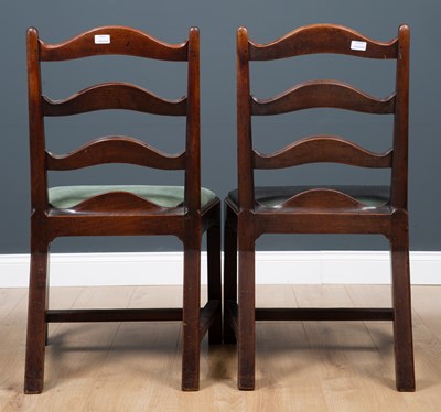 Lot 37 - A set of four George III country made mahogany...