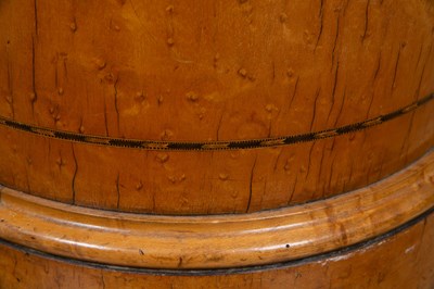 Lot 31 - A Victorian cylindrical satin birch commode...
