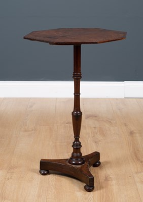 Lot 9 - A mahogany occasional table with octagonal top,...