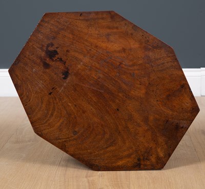 Lot 9 - A mahogany occasional table with octagonal top,...