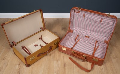 Lot 7 - A wicker fishing creel with leather strap,...