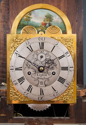 Lot 5 - A George III unusual sized oak eight day...