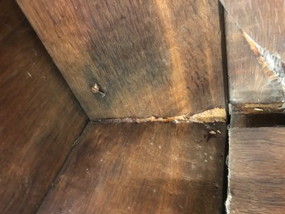 Lot 5 - A George III unusual sized oak eight day...