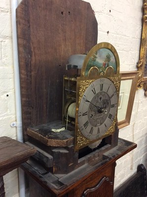 Lot 5 - A George III unusual sized oak eight day...