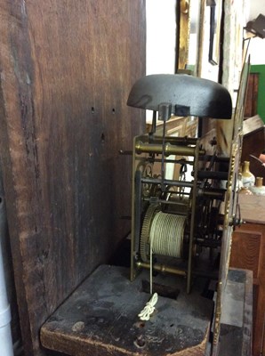 Lot 5 - A George III unusual sized oak eight day...
