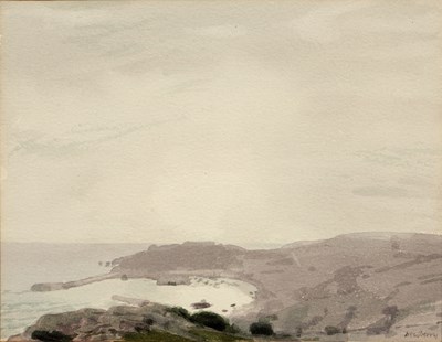 Lot 256 - John Newberry (b.1934) Cliffs above Xlendi Bay,...