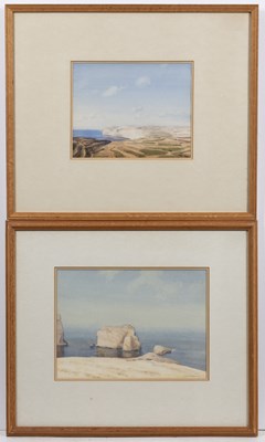 Lot 256 - John Newberry (b.1934) Cliffs above Xlendi Bay,...