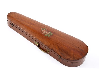 Lot 124 - A 19th century mahogany violin case, the...