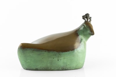 Lot 375 - Sadiq Rabee (b.1950) Pea Hen, 1988 signed and...