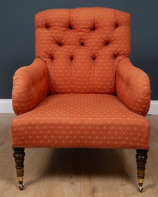 Lot 393 - A Victorian armchair Possibly by Howard & Sons,...