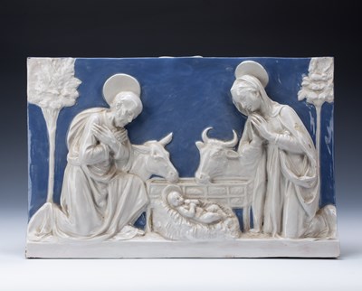 Lot 322 - Cantagalli plaque in the Della Robbia style,...