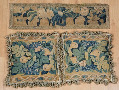 Lot 263 - A pair of 17th century tapestry covered...