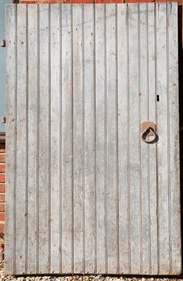 Lot 543 - A large 19th century grey painted coach house...