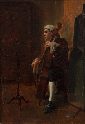 Lot 126 - 19th century English school The Cellist,...