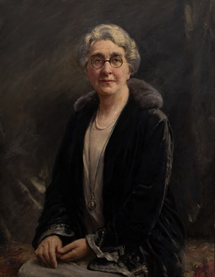 Lot 306 - Frank C King (act.1911-1929) Portrait of Mrs...