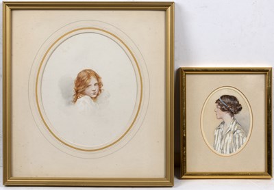 Lot 314 - Louise Burrell (1873-1971) Head and shoulders...