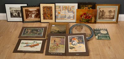 Lot 428 - A selection of pictures, prints and...