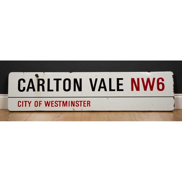Lot 586 - Carlton Vale NW6, an enamelled City of...