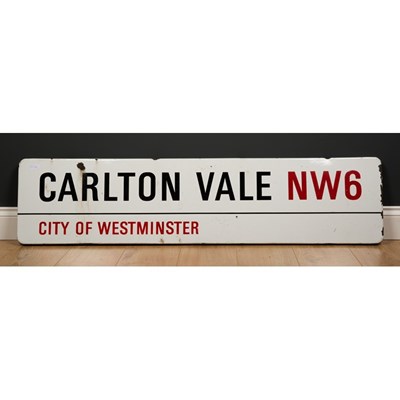 Lot 586 - Carlton Vale NW6, an enamelled City of...