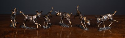 Lot 171 - David Tomlinson, a set of six bronze figures...