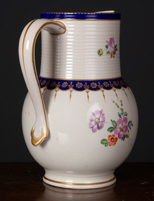 Lot 25 - A late 18th century Royal Crown Derby ale jug,...