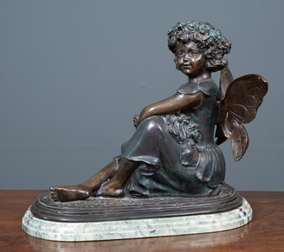 Lot 548 - A large early 20th century bronze seated...