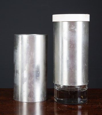 Lot 105 - Two RAAK Amsterdam stainless steel based lamps,...