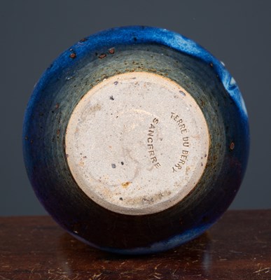 Lot 255 - An abstract form baluster clay vase with...