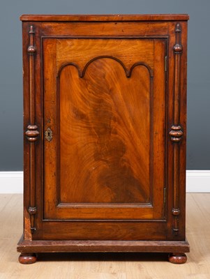 Lot 117 - A Victorian mahogany cupboard with pilaster...