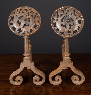 Lot 24 - A pair of Victorian arts and crafts steel...