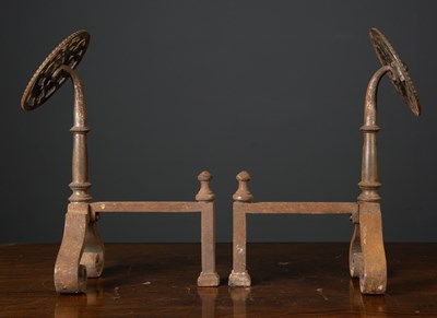 Lot 24 - A pair of Victorian arts and crafts steel...