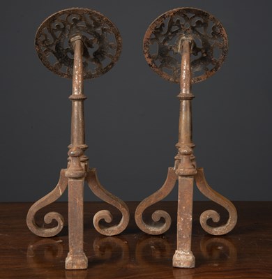 Lot 24 - A pair of Victorian arts and crafts steel...