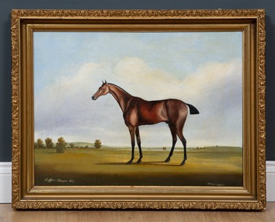 Lot 366 - After George Stubbs, a portrait of a racehorse,...