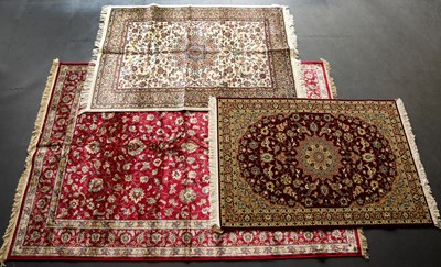 Lot 607 - Three decorative Persian style machine made...