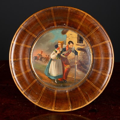 Lot 445 - An inlaid and crossbanded wooden bowl of...