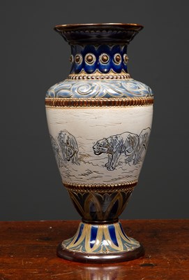 Lot 216 - A Royal Doulton stoneware Hannah Barlow vase,...