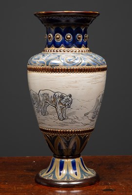 Lot 216 - A Royal Doulton stoneware Hannah Barlow vase,...