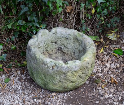 Lot 669 - An ancient Yorkshire roughly hewn fossil stone...