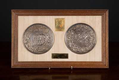 Lot 116 - Two electrotype silvered medallions after...