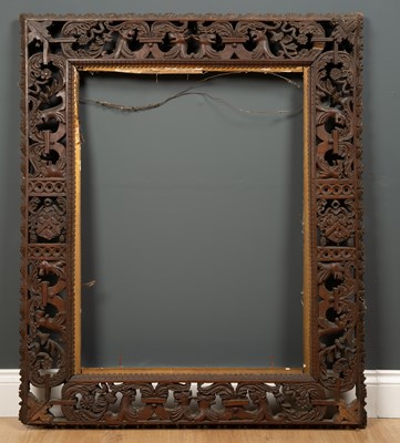 Lot 364 - A 19th century Anglo-Indian hardwood frame,...