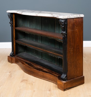 Lot 404 - A 19th century marble topped open fronted...