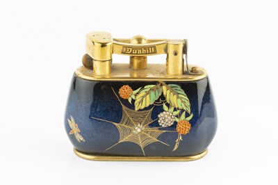 Lot 566 - A Dunhill table lighter, the ceramic Carlton...