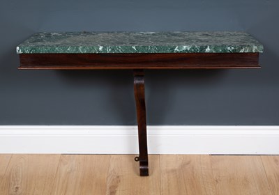 Lot 17 - A 19th century rosewood marble topped console...
