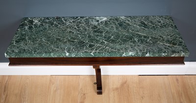 Lot 17 - A 19th century rosewood marble topped console...