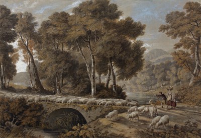 Lot 353 - William Delamotte (1775-1863) Shepherd with...