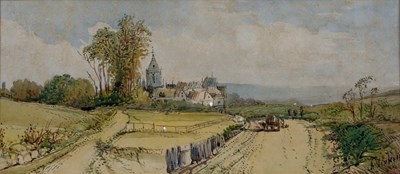 Lot 358 - Alfred H Vickers (1853-1907) Landscape with...