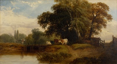 Lot 336 - George Shalders (1825-1873) River landscape...