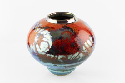 Lot 654 - Sutton Taylor (b.1943) Large vase orange,...