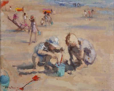 Lot 344 - Yvonne Tocher (20th century) 'The Catch',...