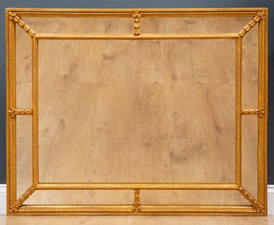 Lot 336 - A modern giltwood rectangular wall mirror,...